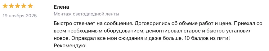 Отзыв клиента BossDiodov №122